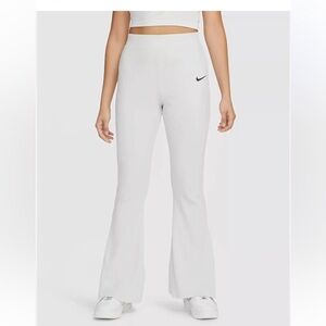 Nike Women's Sportswear High Waisted Ribbed Jersey Pants Ligtht Gray size M NWOT